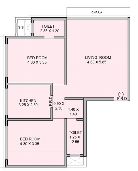 2 BHK 815 Sq. Ft. Apartment in Majestic Sriniketan