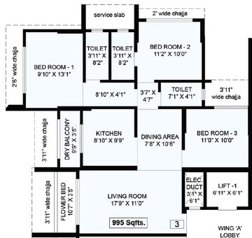  3 BHK Apartment at Mallhar Bhimashankar Heights, Dahisar West – for Sale
