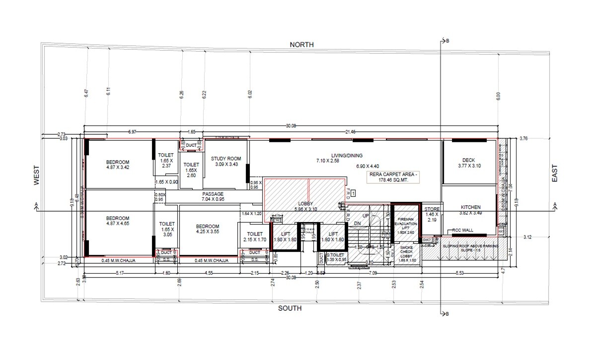 Floor plan of 4 BHK 1950 Sq. Ft. Apartment in Mangal Arya, Mumbai