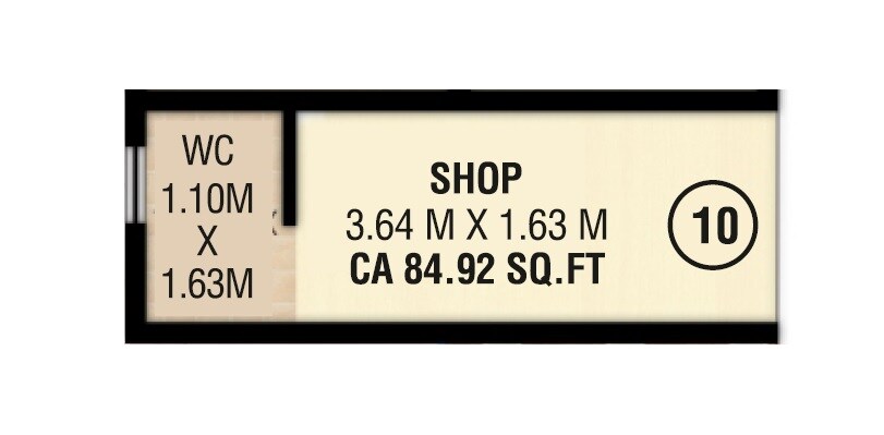 Floor plan of 85 Sq. Ft. Retail Shop in Manisha Corporate Park, Mumbai