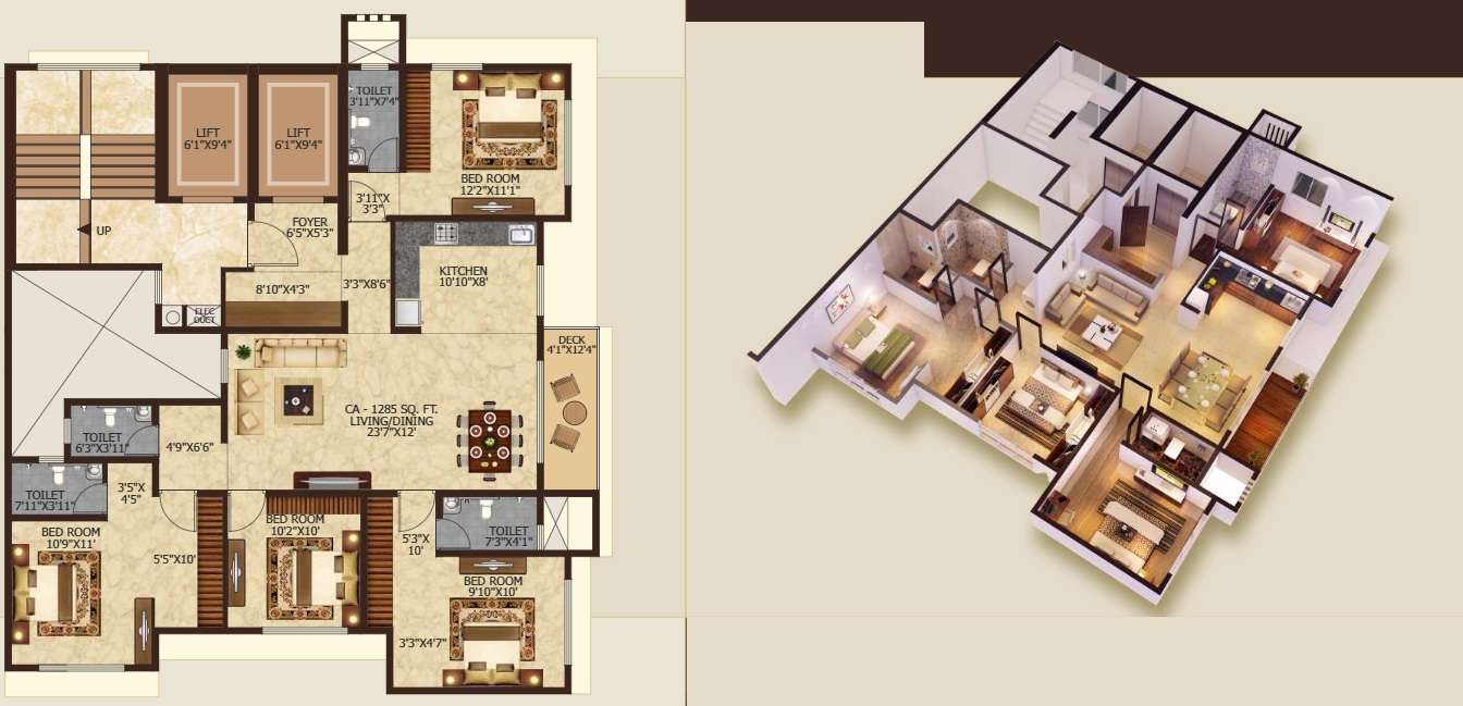 3 BHK 1454 Sq. Ft. Apartment in Manthan Embassy