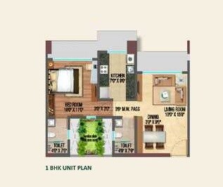 1 BHK 475 Sq. Ft. Apartment