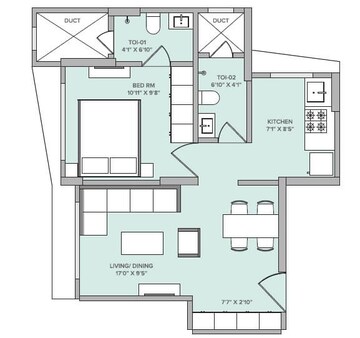  1 BHK Apartment at Marathon Eminence, Mulund West – for Rent