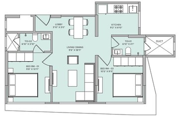  2 BHK Apartment at Marathon Eminence, Mulund West – for Rent
