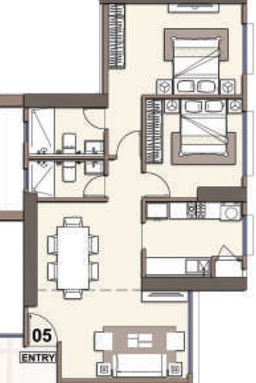  2.5 BHK Apartment at Marathon Monte South, Byculla West – for Rent