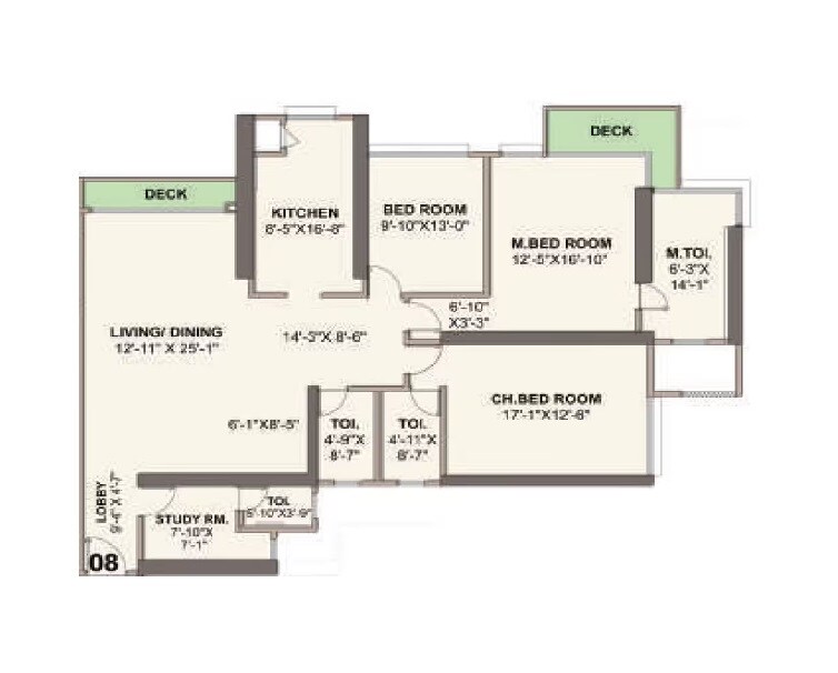 3 BHK 1194 Sq. Ft. Apartment