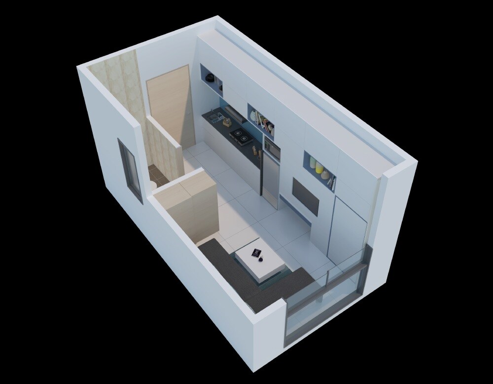 Floor plan of 160 Sq. Ft. Studio in Marathon Neo Homes New Phase, Mumbai