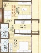 Floor plan of 1 BHK 435 Sq. Ft. Apartment in Matoshree Swaroop Celesta, Mumbai