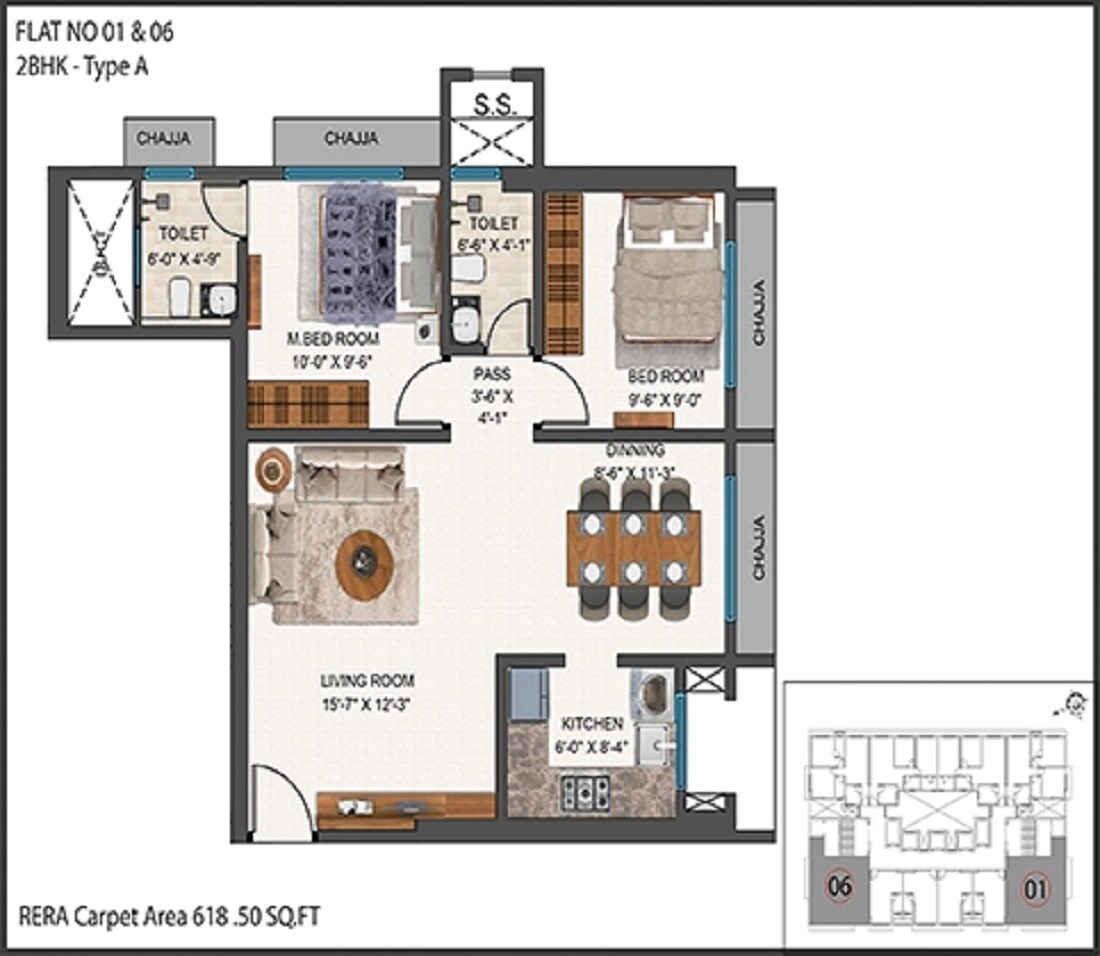  2 BHK Apartment at Mayfair The View, Vikhroli West – for Sale