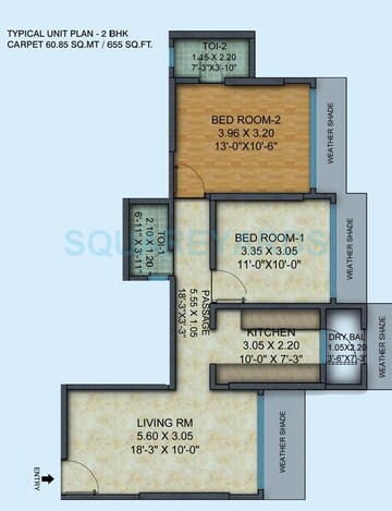  2 BHK Apartment at Mayfair Housing Hillcrest, Vikhroli West – for Sale