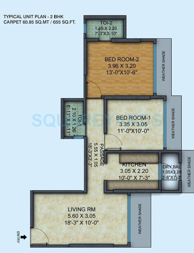 Other, mayfair-housing-hillcrest 2 Bedroom 655 Sq.Ft. Apartment In Vikhroli West Mumbai 9321443