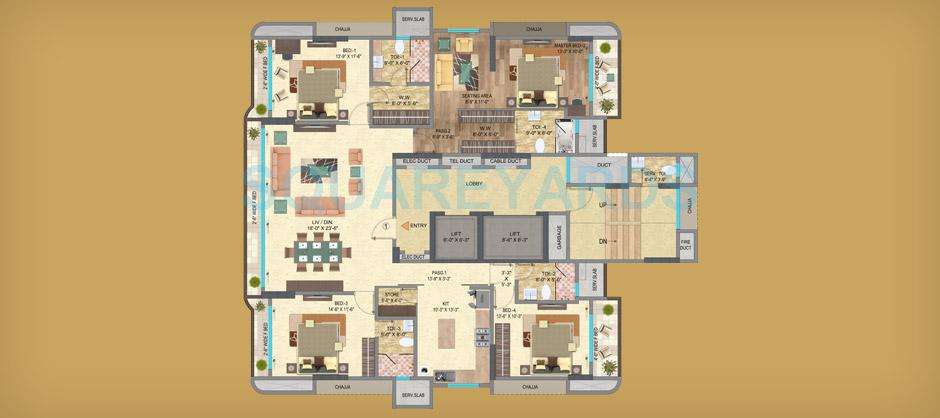 mayfair housing serene apartment 4bhk 3000sqft1