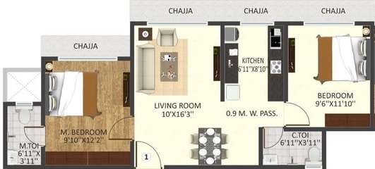 md madhuban chs apartment 2 bhk 875sqft 20212507132514