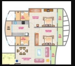 2 BHK 730 Sq. Ft. Apartment