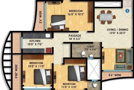 mega shivom enclave apartment 3 bhk 1093sqft 20230517220556