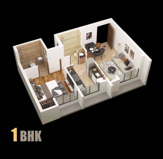 Other, meru-yojan-one 1 Bedroom 370 Sq.Ft. Apartment In Taximens Colony Mumbai 8908919