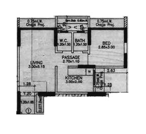 1 BHK 440 Sq. Ft. Apartment in Metaface Yogprabha CHSL