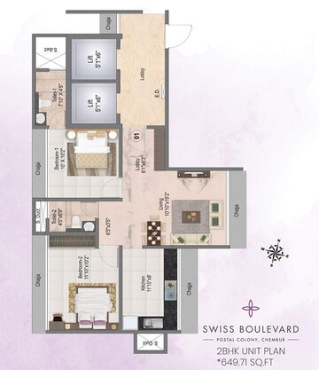  2 BHK Apartment at Metro Swiss Boulevard Chembur, Chembur – for Rent