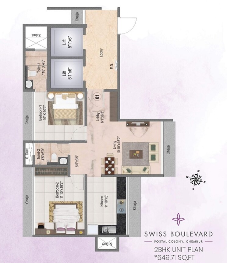 Other, metro-swiss-boulevard-chembur 2 Bedroom 650 Sq.Ft. Apartment In Chembur Mumbai 8658671