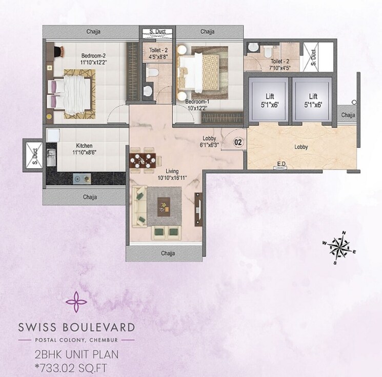 Other, metro-swiss-boulevard-chembur 2 Bedroom 733 Sq.Ft. Apartment In Chembur Mumbai 8817415
