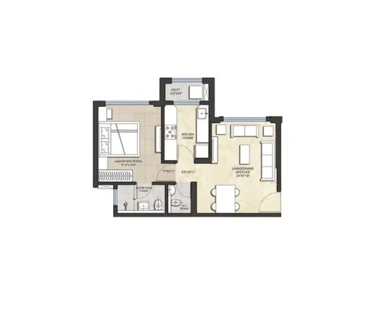 Metro Tulsi Elanza 1 BHK Layout