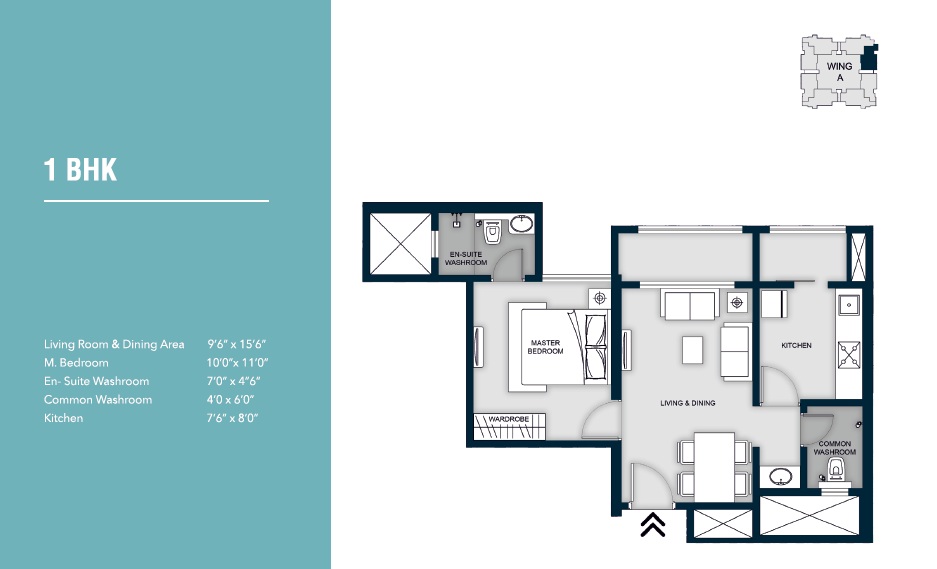 1 BHK 405 Sq. Ft. Apartment in MICL Aaradhya Highpark