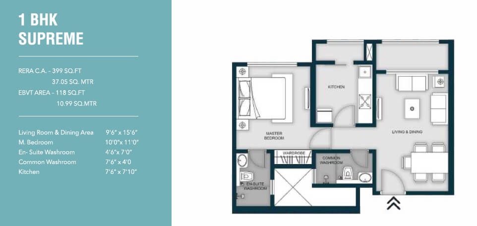 1 BHK 407 Sq. Ft. Apartment in MICL Aaradhya Highpark Project 2 Of Phase 1