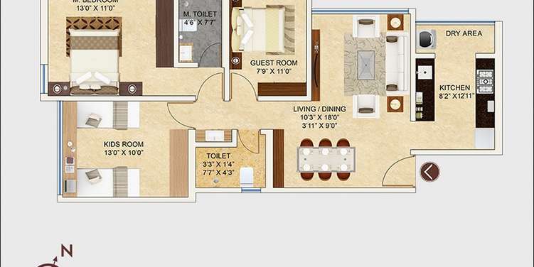 micl aaradhya nine apartment 3bhk 853sqft61