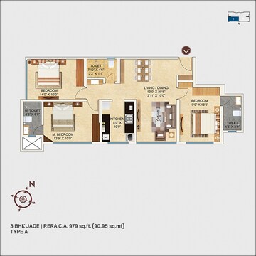  3 BHK Apartment at MICL Aaradhya Nine, Naidu Colony – for Rent