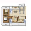 Midcity Ocean Heights 3 BHK Layout