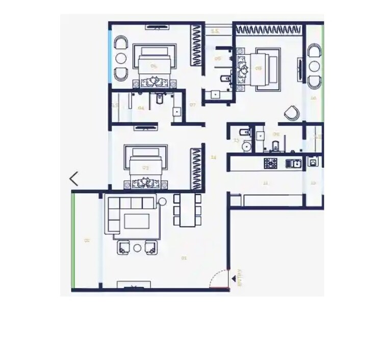 Other, mirchandani-triton 3 Bedroom 1377 Sq.Ft. Apartment In Santacruz West Mumbai 8940235