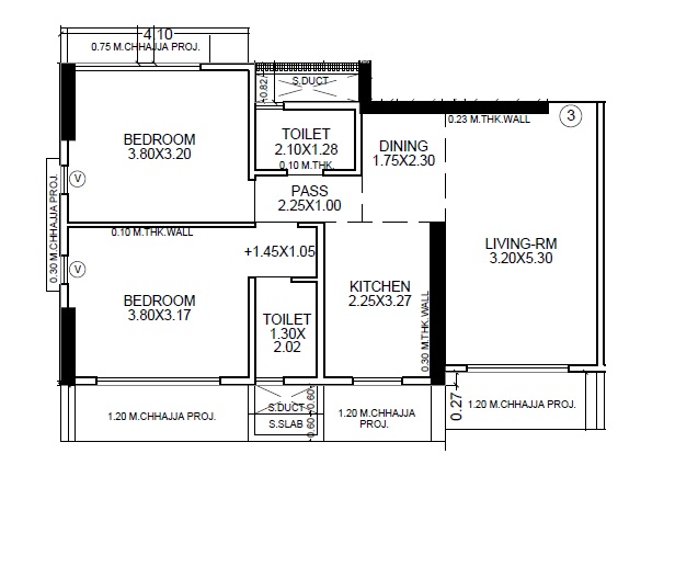 2 BHK 514 Sq. Ft. Apartment in Modi Rashmi Heights