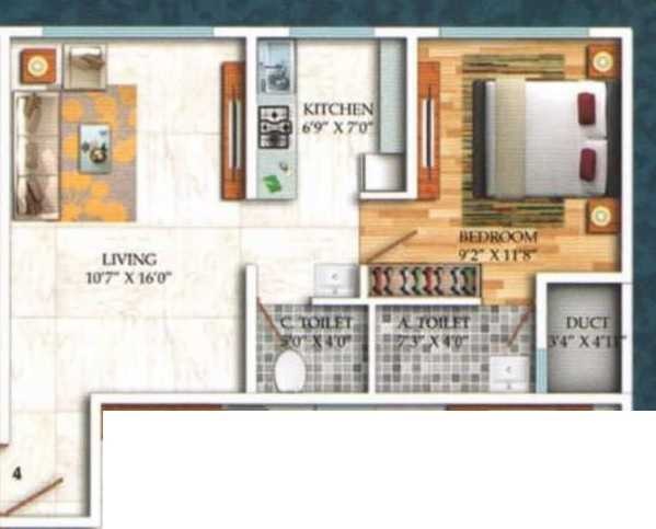 Mohid Swiz Heights 1 BHK Layout