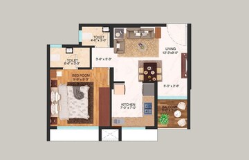  1 BHK Apartment at MPCHFLS Galaxy Heights, Malad West – for Sale