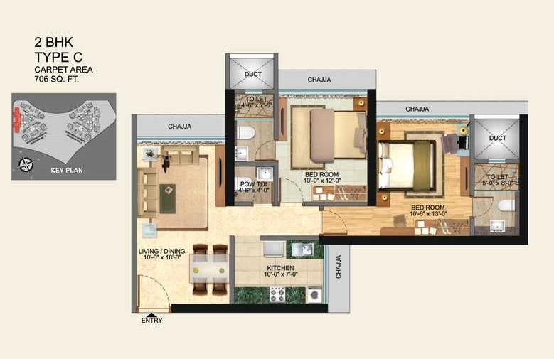 n rose northern heights apartment 2 bhk 706sqft 20233008173017