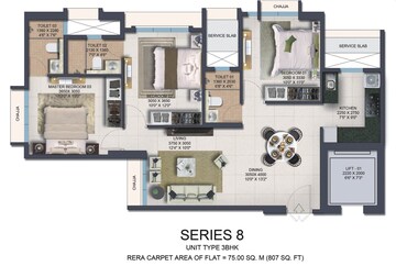  3 BHK Apartment at Nahar Amaryllis Towers and Plaza, Chandivali – for Rent