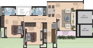  2 BHK Apartment at Nahar Amrit Shakti Water Lily And White Lily, Powai – for Sale