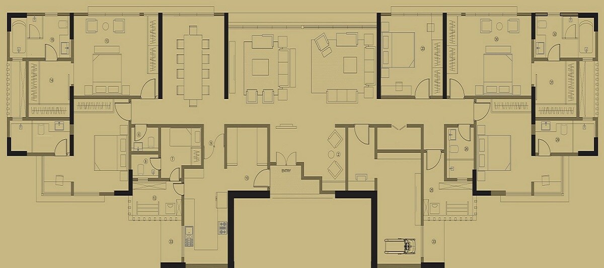 5 BHK 3008 Sq. Ft. Apartment
