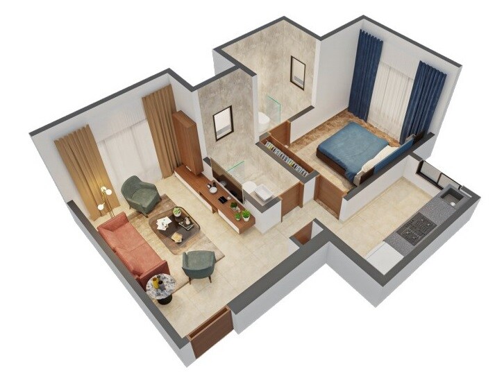 Other, nakul-raj 1 Bedroom 411 Sq.Ft. Apartment In Malad West Mumbai 7836317