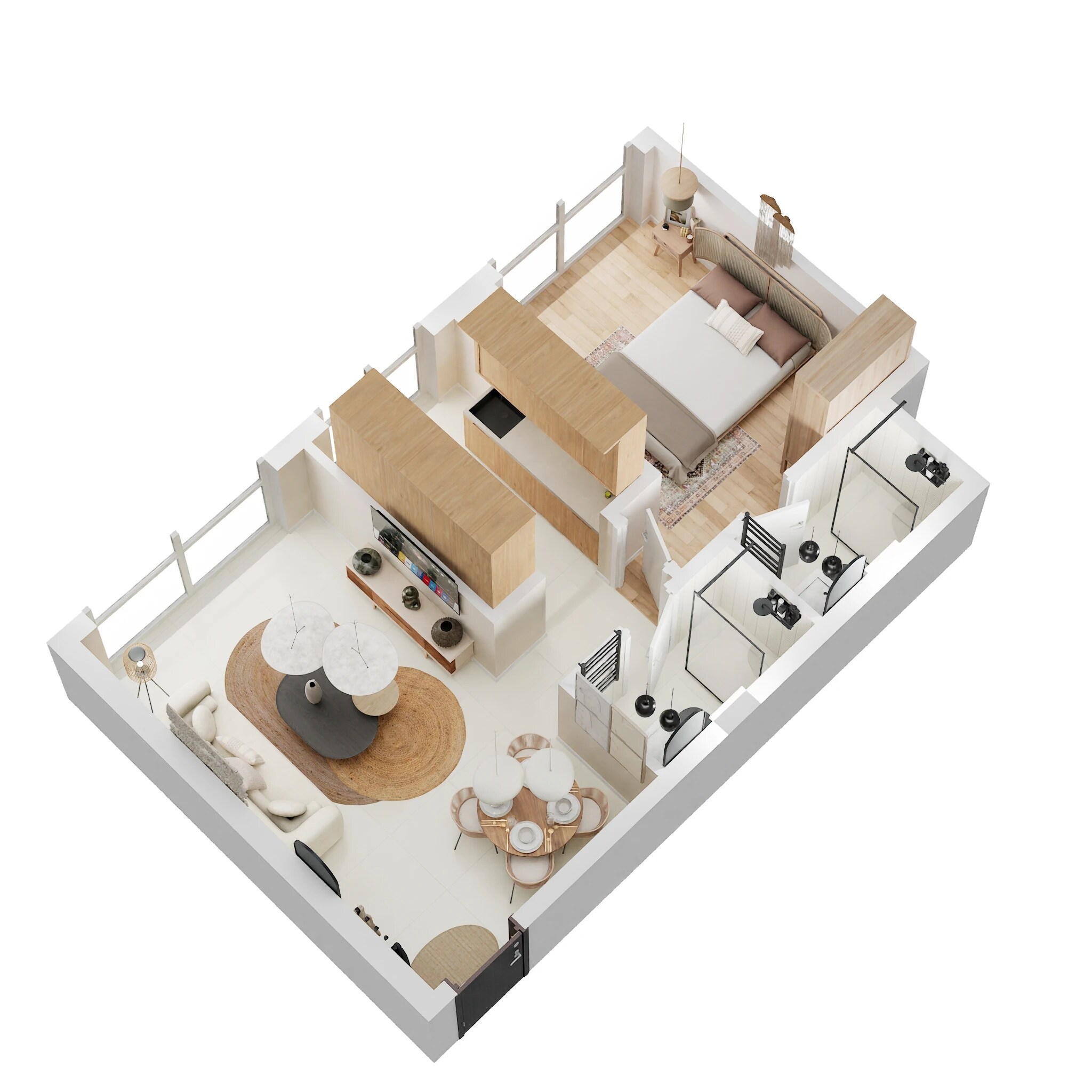 Floor plan of 1 BHK 425 Sq. Ft. Apartment in Naman Premier, Mumbai