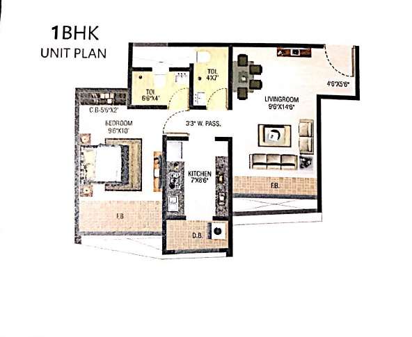 1 BHK 397 Sq. Ft. Apartment in Nandkumar Janki Legacy