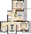 National Blossom 2 BHK Layout