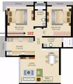 National Blossom 2 BHK Layout