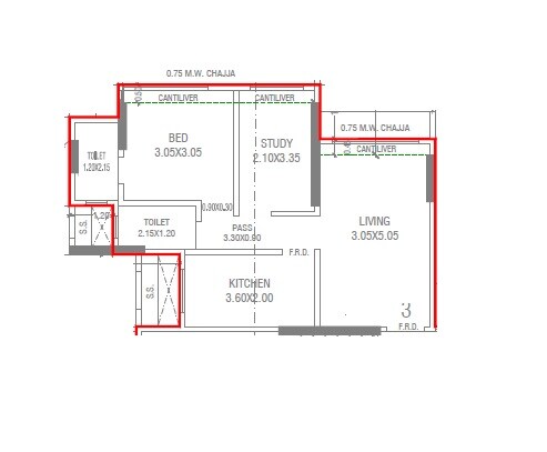 1 BHK 436 Sq. Ft. Apartment