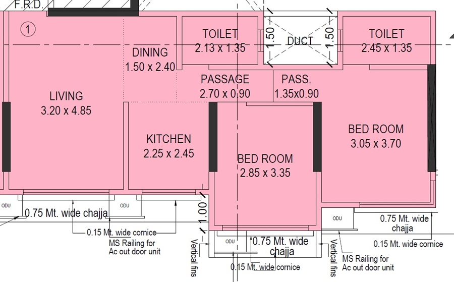 2 BHK 518 Sq. Ft. Apartment in Navish Bliss