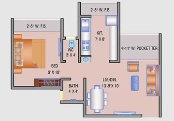  1 BHK Apartment at Navkar City Phase I, Naigaon East – for Sale