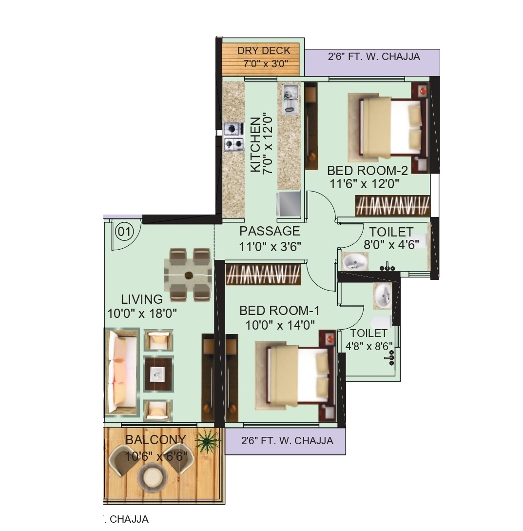 Neelam Superbia 2 BHK Layout