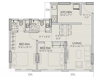  2 BHK Apartment at Neelyog Veydaanta, Ghatkopar West – for Sale