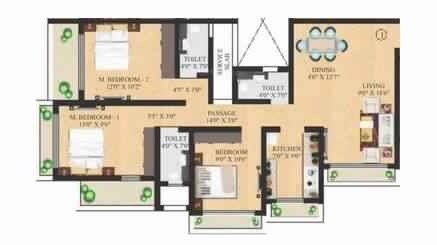 Other, neminath-luxeria 3 Bedroom 822 Sq.Ft. Apartment In Andheri West Mumbai 7601387