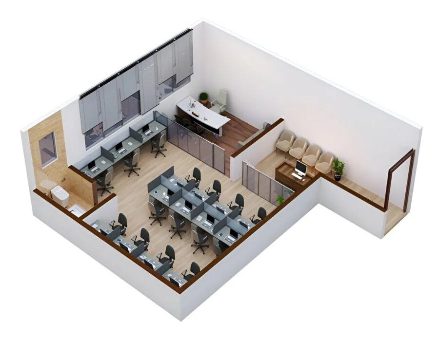 Floor plan of 274 Sq. Ft. Office Space in Neminavkar Commerz 18, Mumbai